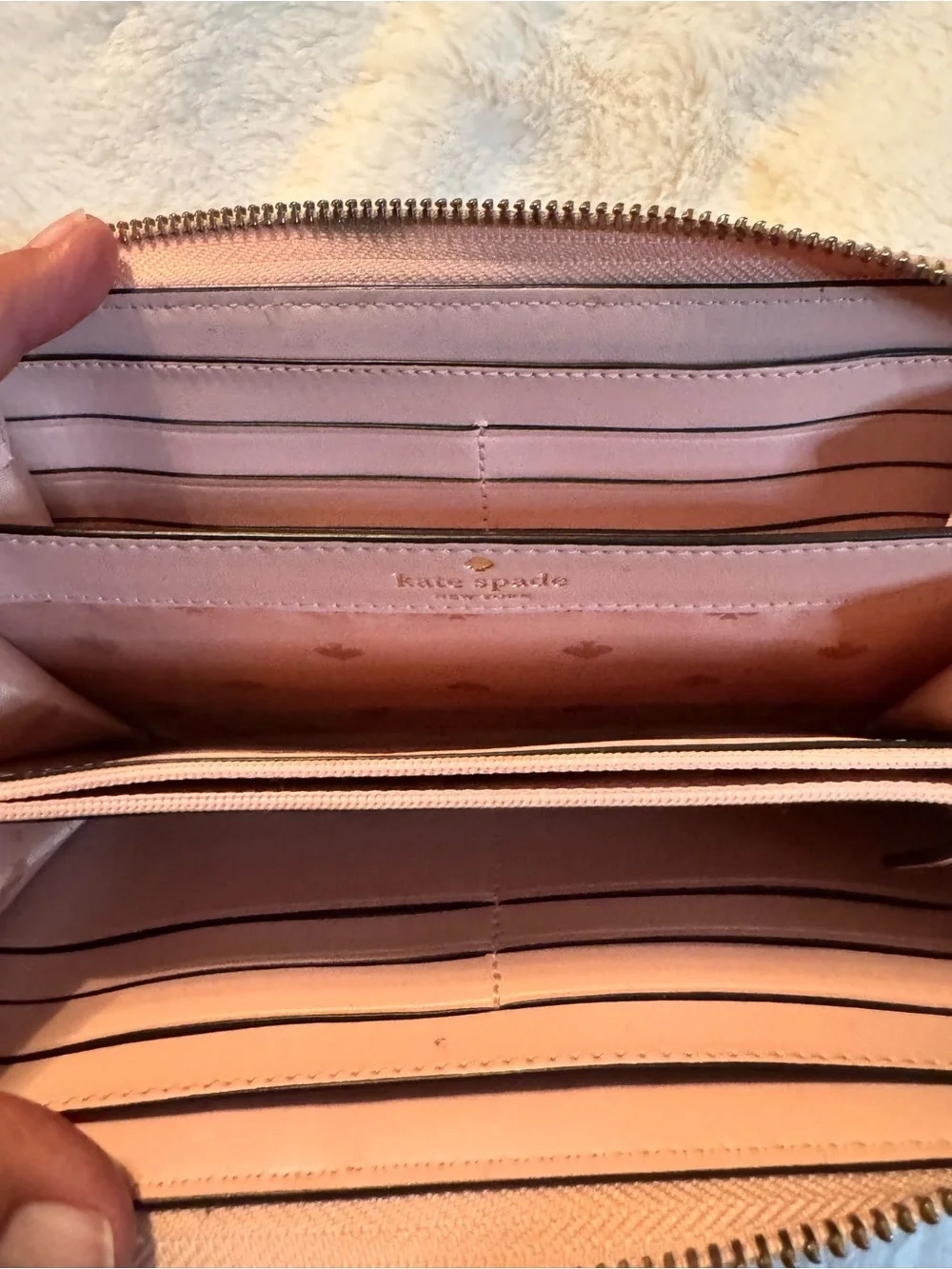 kate spade Pink Floral Zip-Around Wallet